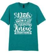 Dads Know a Lot Grandpas Know Everything t-shirt in jade dome