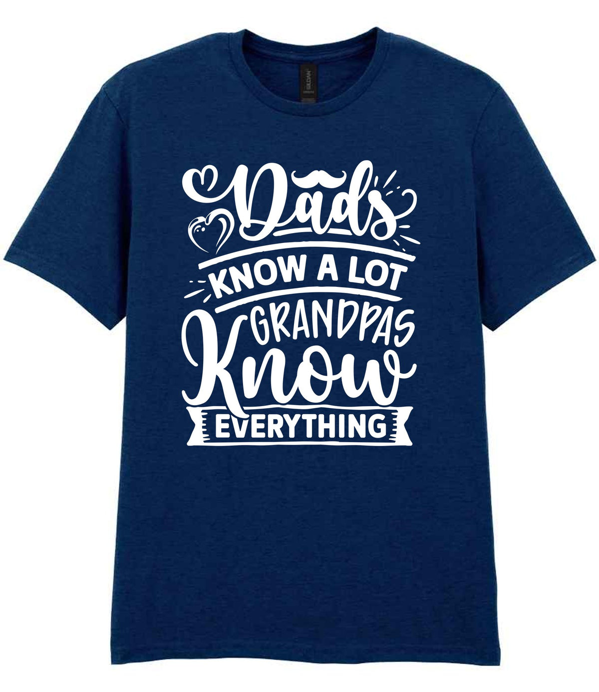 Dads Know a Lot Grandpas Know Everything t-shirt in navy
