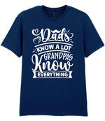 Dads Know a Lot Grandpas Know Everything t-shirt in navy