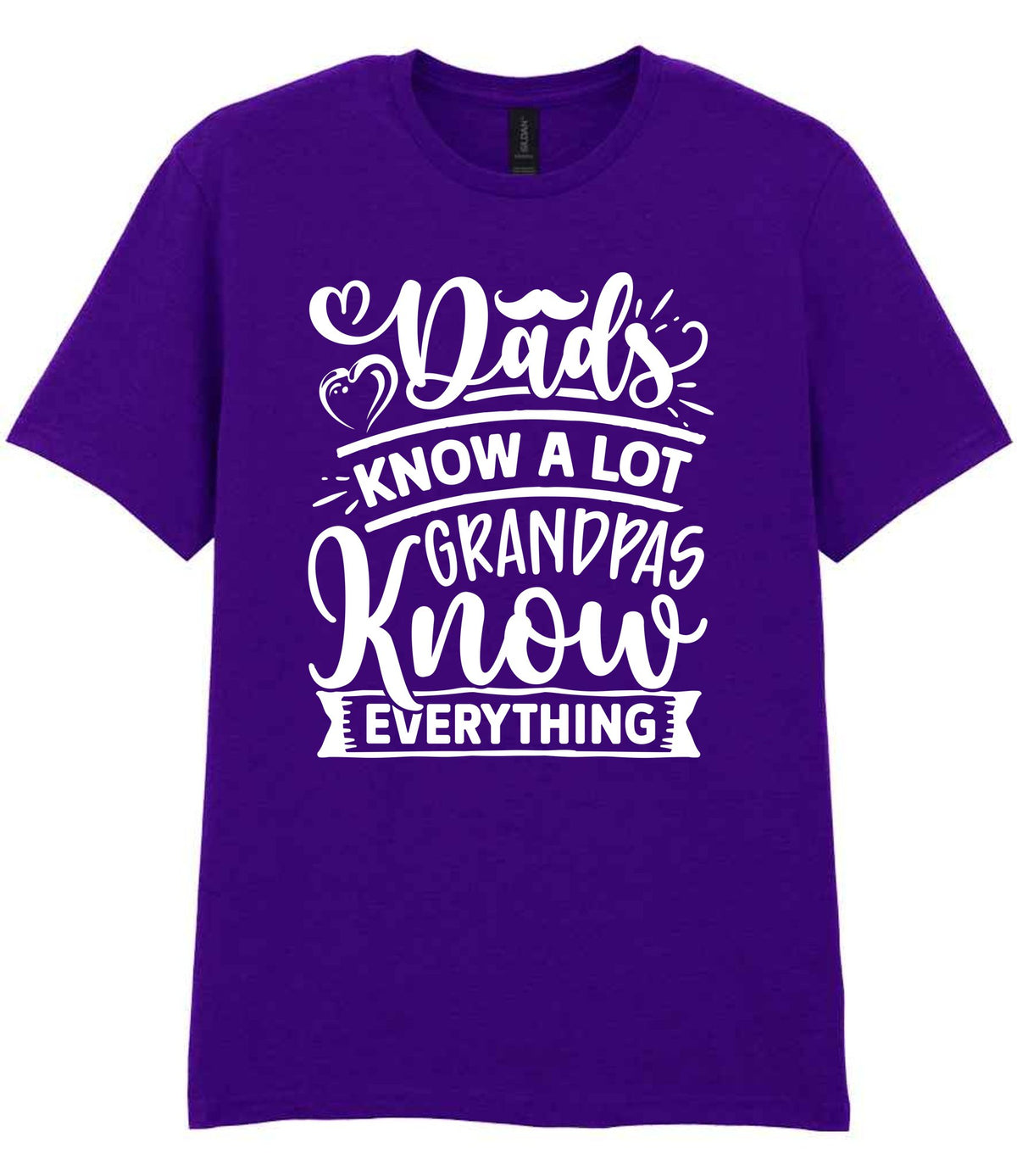 Dads Know a Lot Grandpas Know Everything t-shirt in purple