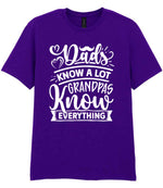 Dads Know a Lot Grandpas Know Everything t-shirt in purple