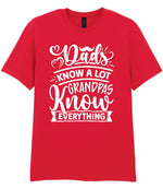 Dads Know a Lot Grandpas Know Everything t-shirt in red
