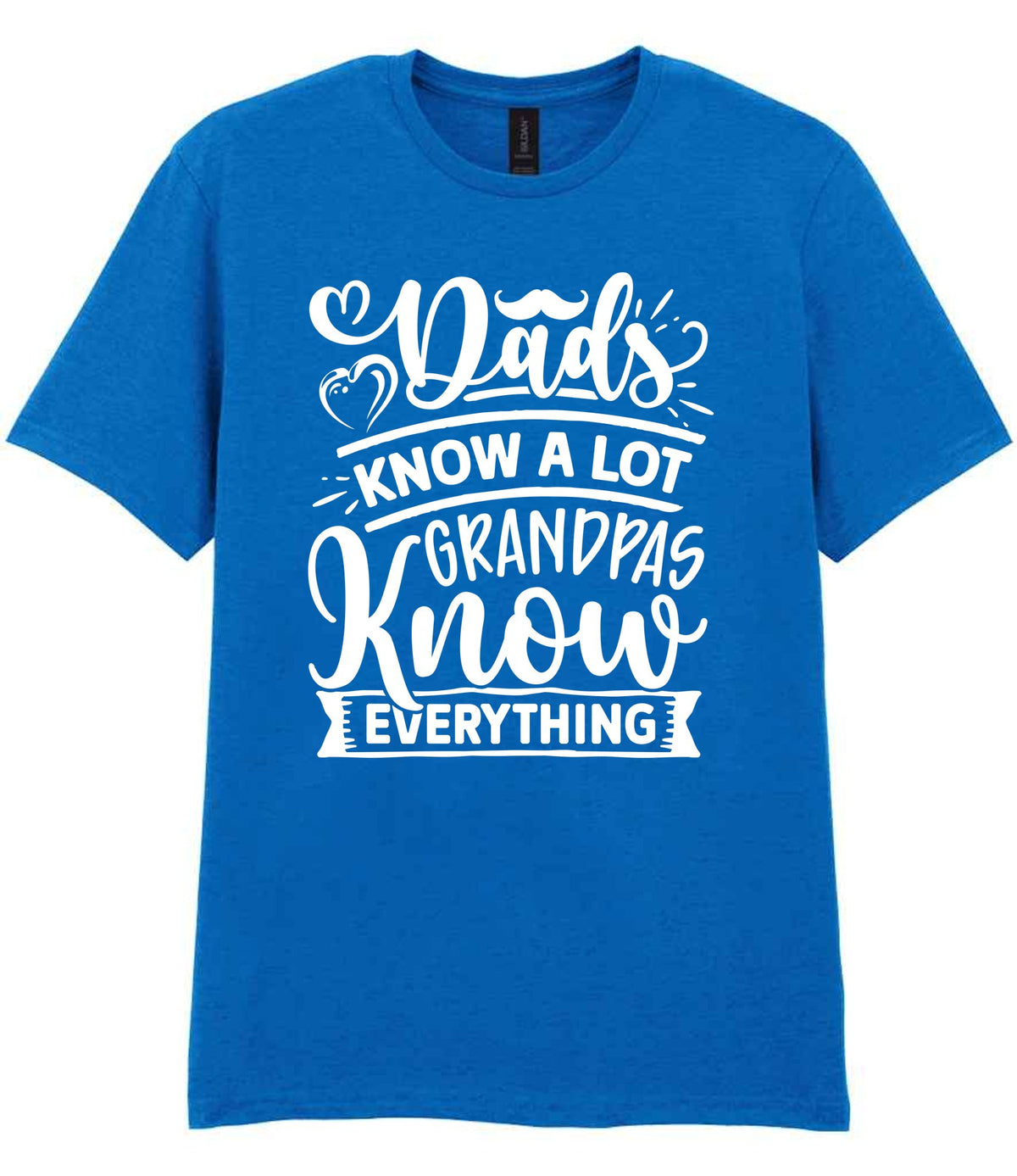 Dads Know a Lot Grandpas Know Everything t-shirt in royal blue