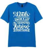 Dads Know a Lot Grandpas Know Everything t-shirt in royal blue