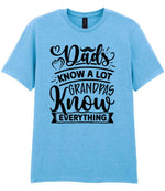 Dads Know a Lot Grandpas Know Everything t-shirt in sky blue