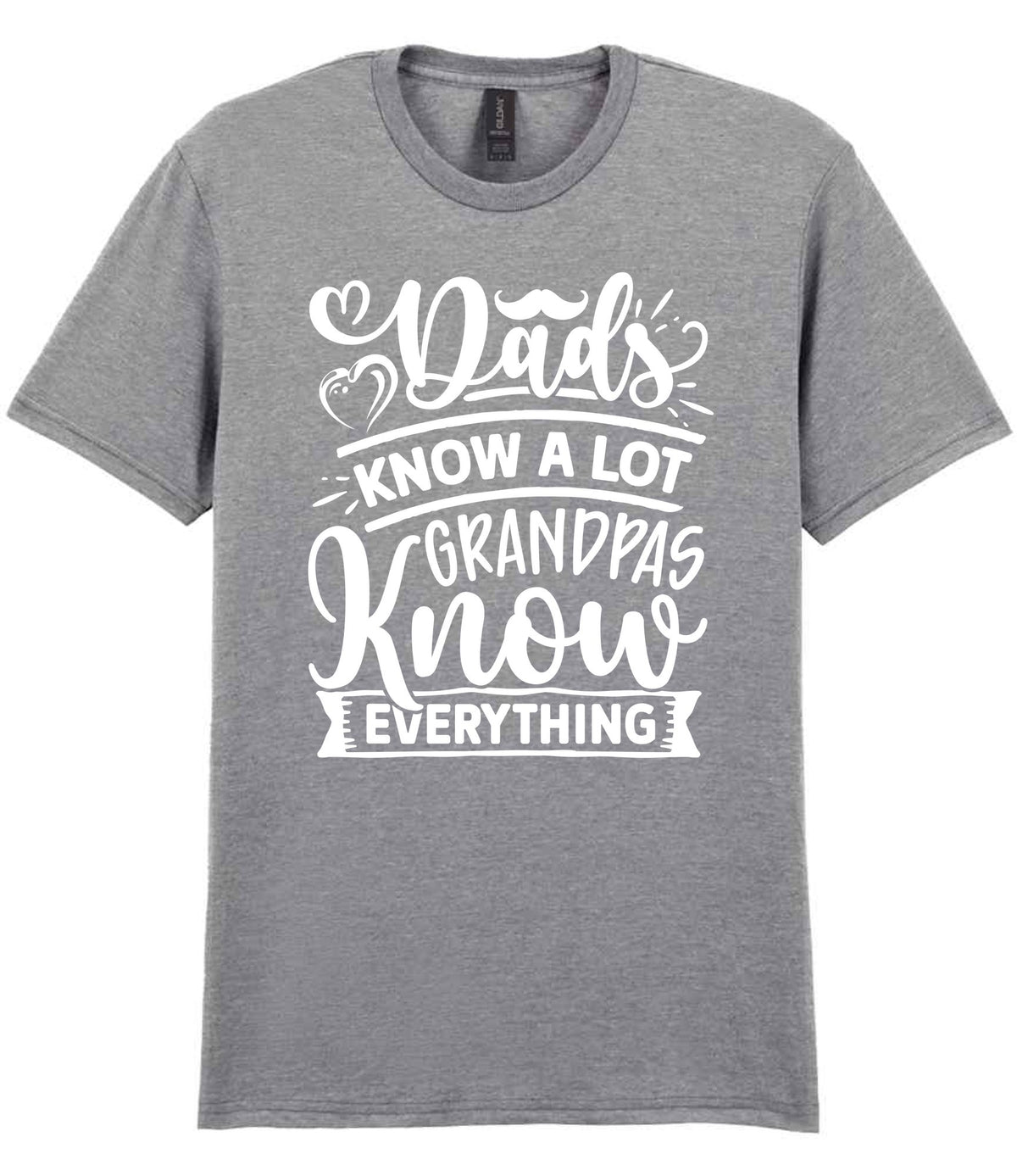 Dads Know a Lot Grandpas Know Everything t-shirt in sport grey