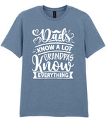 Dads Know a Lot Grandpas Know Everything t-shirt in stone blue