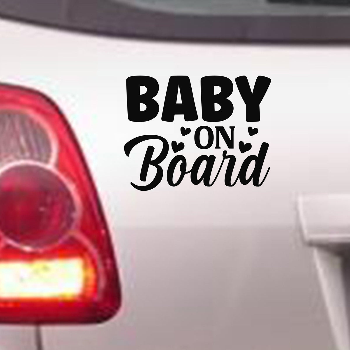 Baby on Board bumper sticker in standard