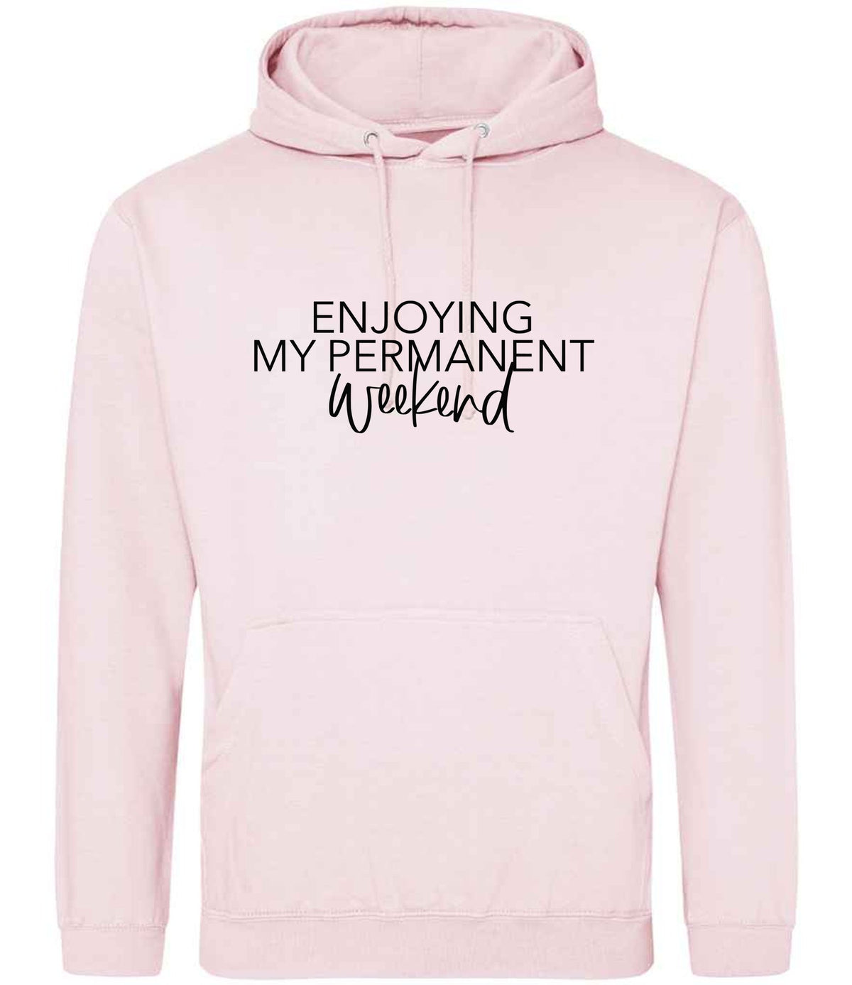 Permanentweekend hoodie in baby pink