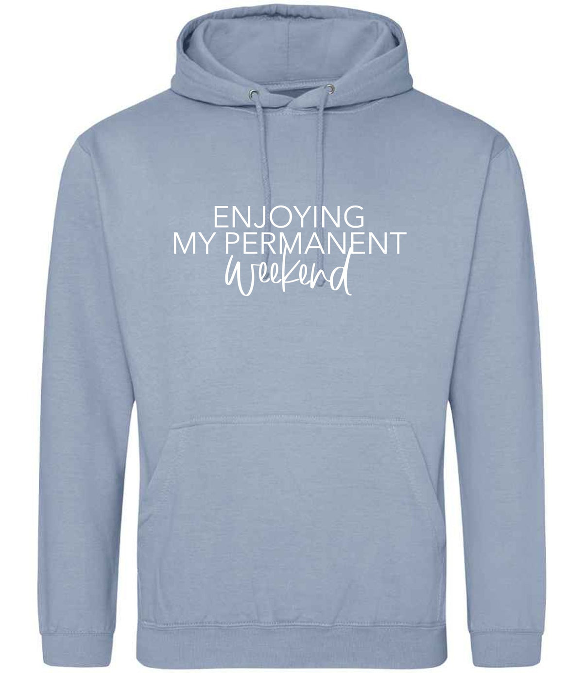 Permanentweekend hoodie in dusty blue