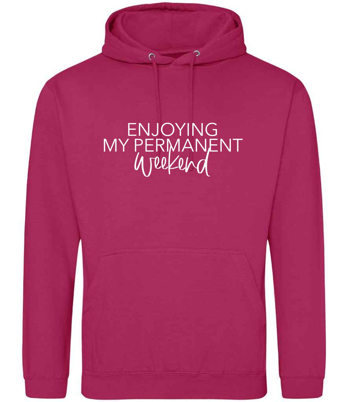 Permanentweekend hoodie in hot pink