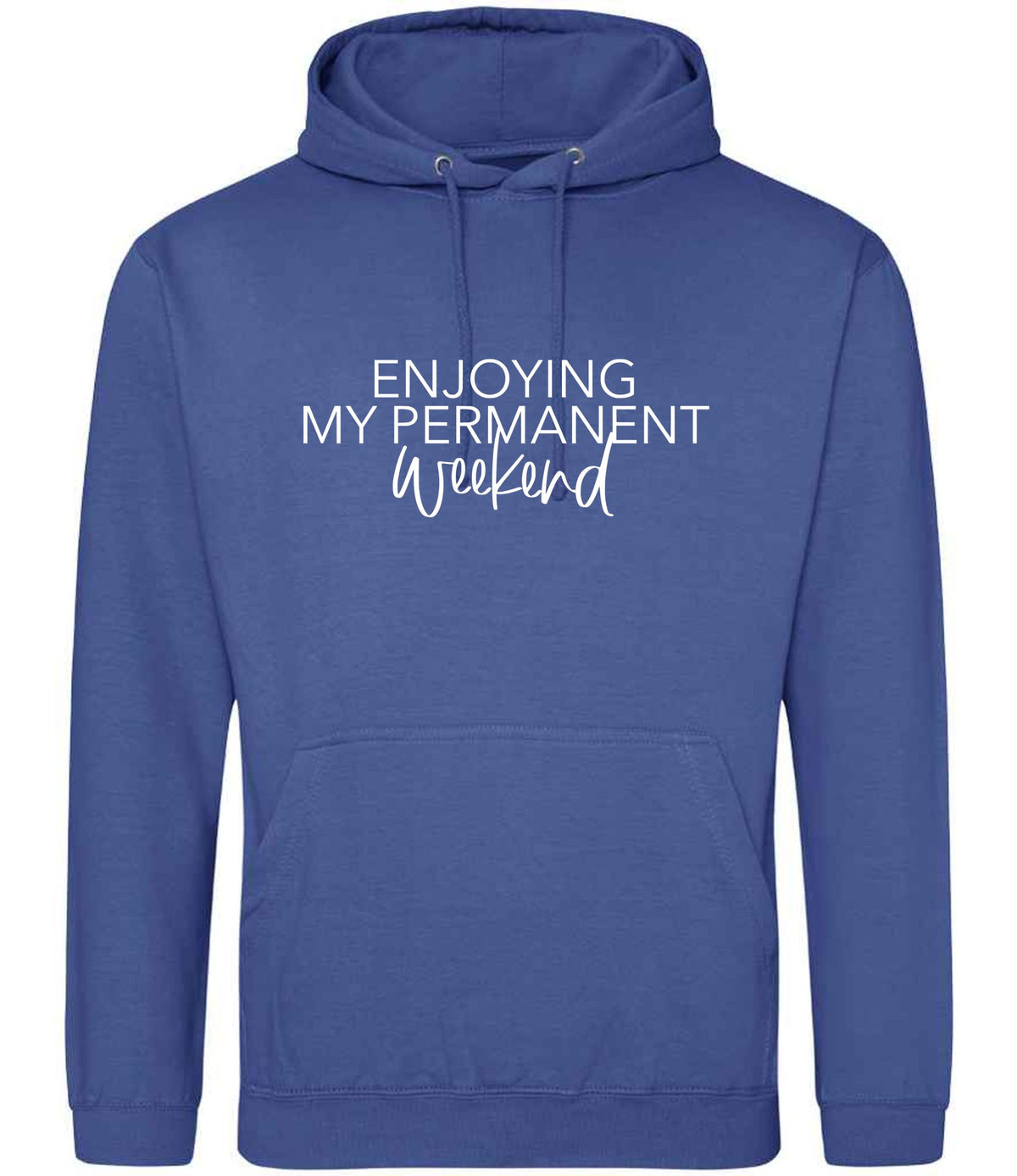 Permanentweekend hoodie in royal blue
