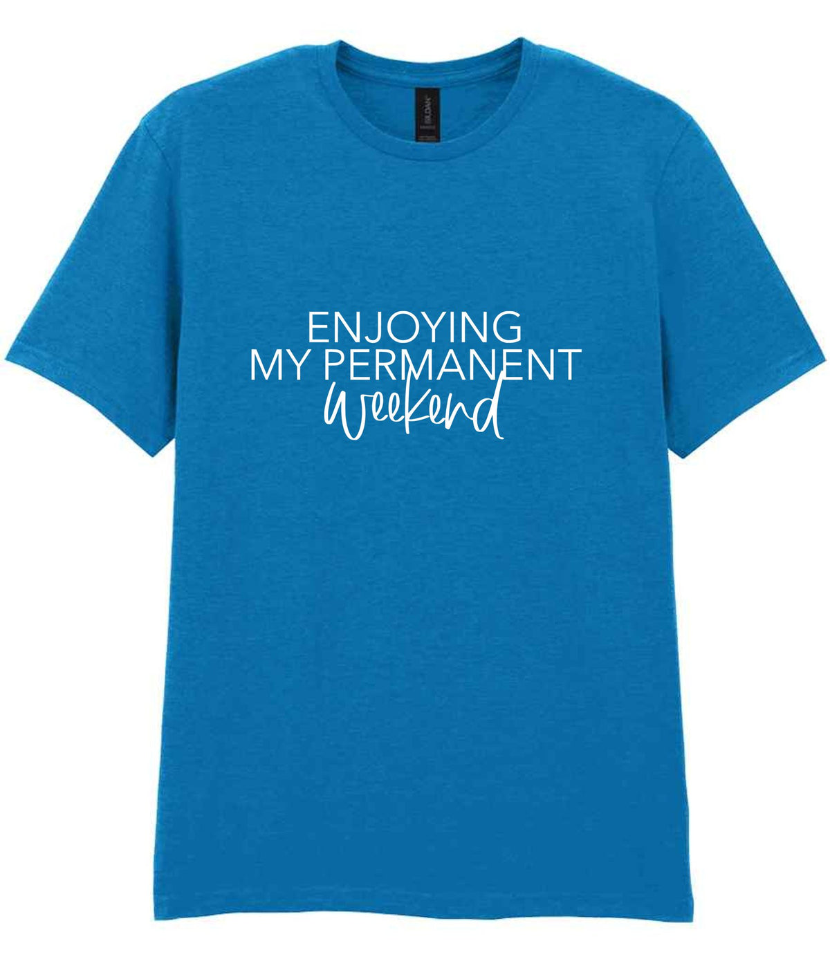 Permanentweekend t-shirt in sapphire blue