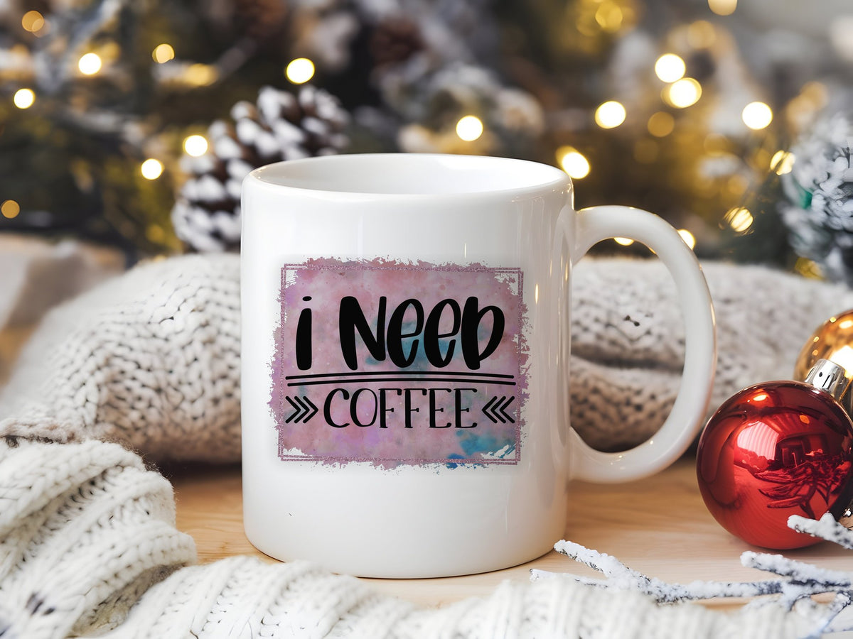 I Need Coffee orca 11oz standard mug in white