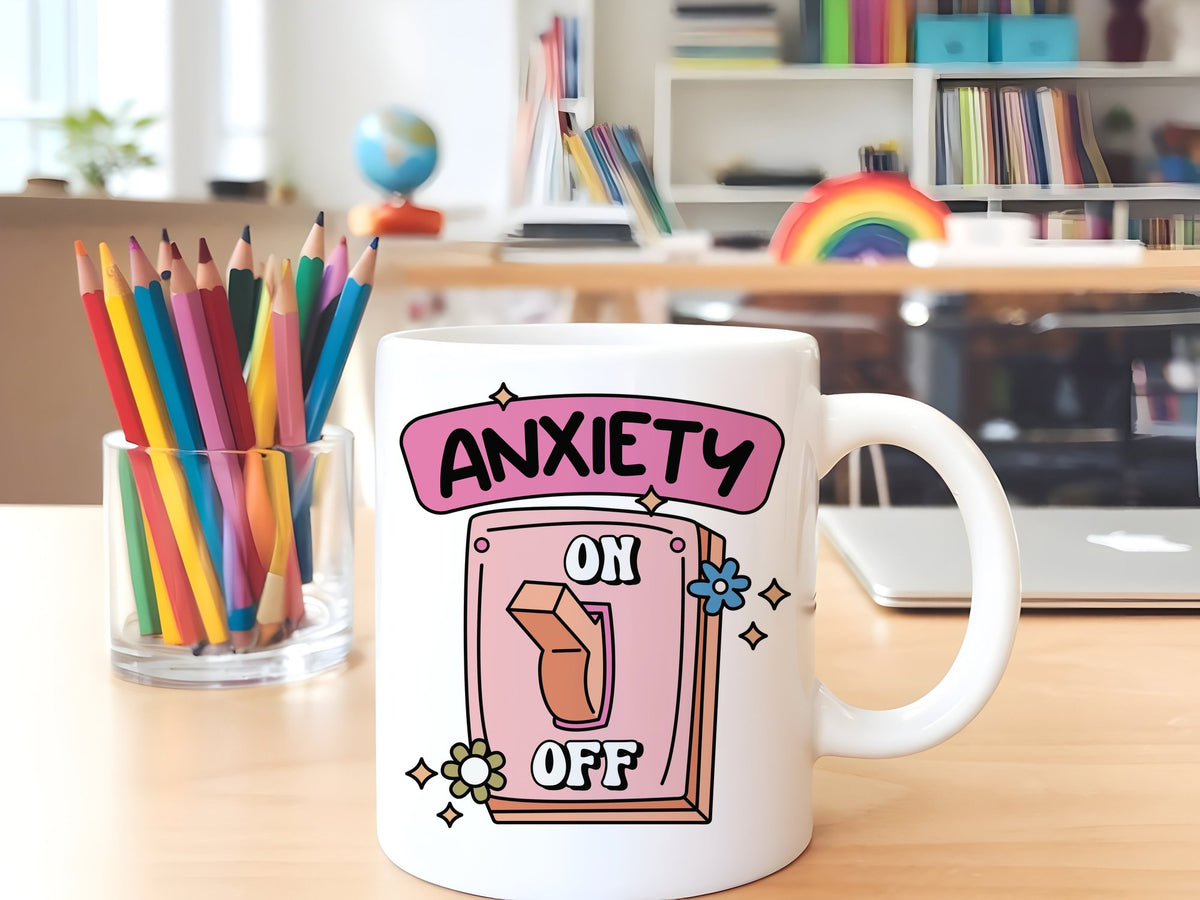 Anxiety on Off standard mug in white