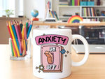 Anxiety on Off standard mug in white