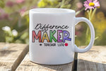 Difference MAKER # Teacher Life orca 11oz standard mug in white
