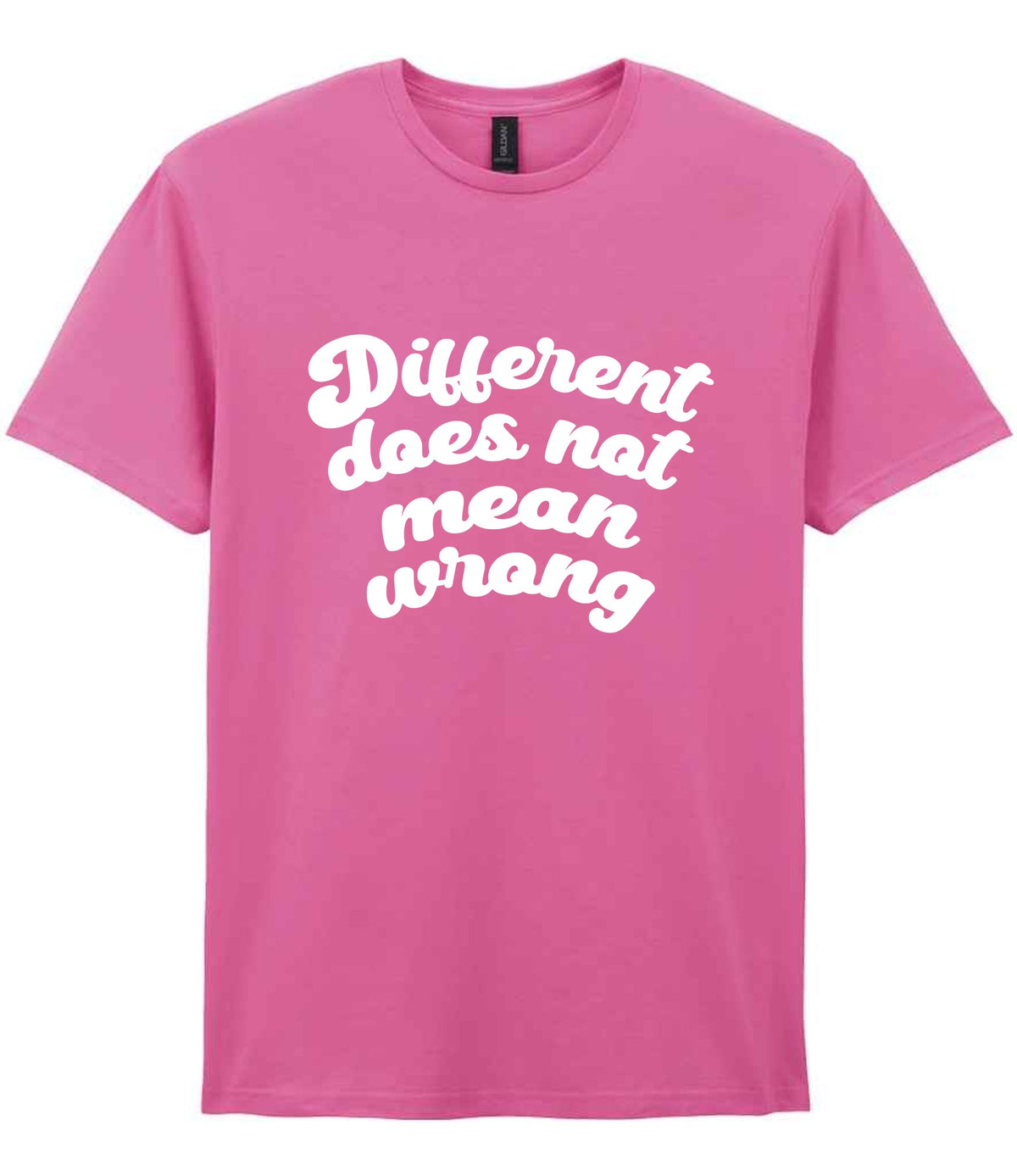 T-shirt piece of the Different Does Not Mean Wrong Matching Set: Mug, Coaster & T-shirt in Azalea