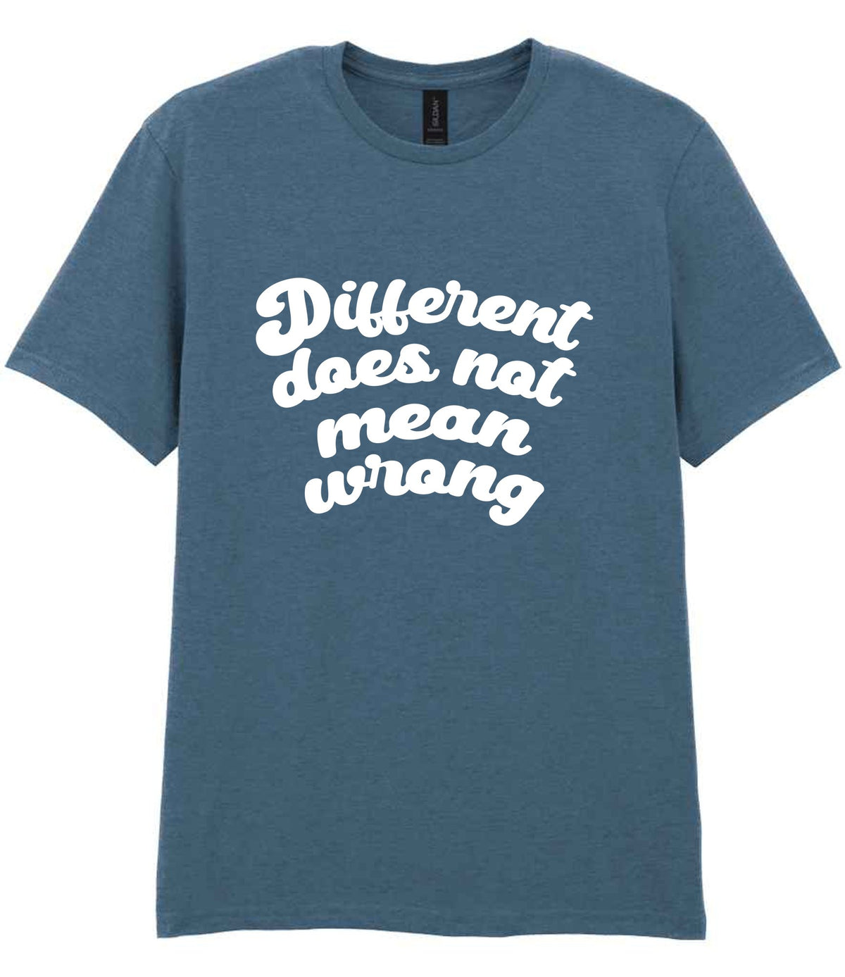 T-shirt piece of the Different Does Not Mean Wrong Matching Set: Mug, Coaster & T-shirt in Indigo