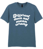 T-shirt piece of the Different Does Not Mean Wrong Matching Set: Mug, Coaster & T-shirt in Indigo