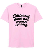 T-shirt piece of the Different Does Not Mean Wrong Matching Set: Mug, Coaster & T-shirt in Light Pink