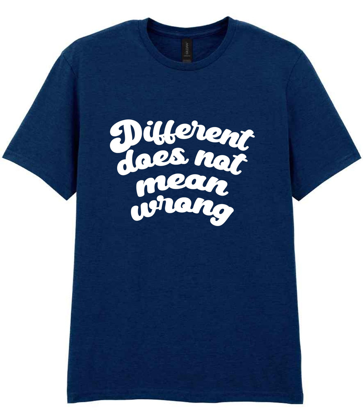 T-shirt piece of the Different Does Not Mean Wrong Matching Set: Mug, Coaster & T-shirt in Navy