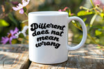 Mug piece of the Different Does Not Mean Wrong Matching Set: Mug, Coaster & T-shirt in Red