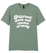 T-shirt piece of the Different Does Not Mean Wrong Matching Set: Mug, Coaster & T-shirt in Sage