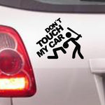 Don't Touch My Car bumper sticker in standard