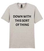 Down with This Sort of Thing t-shirt in ice grey