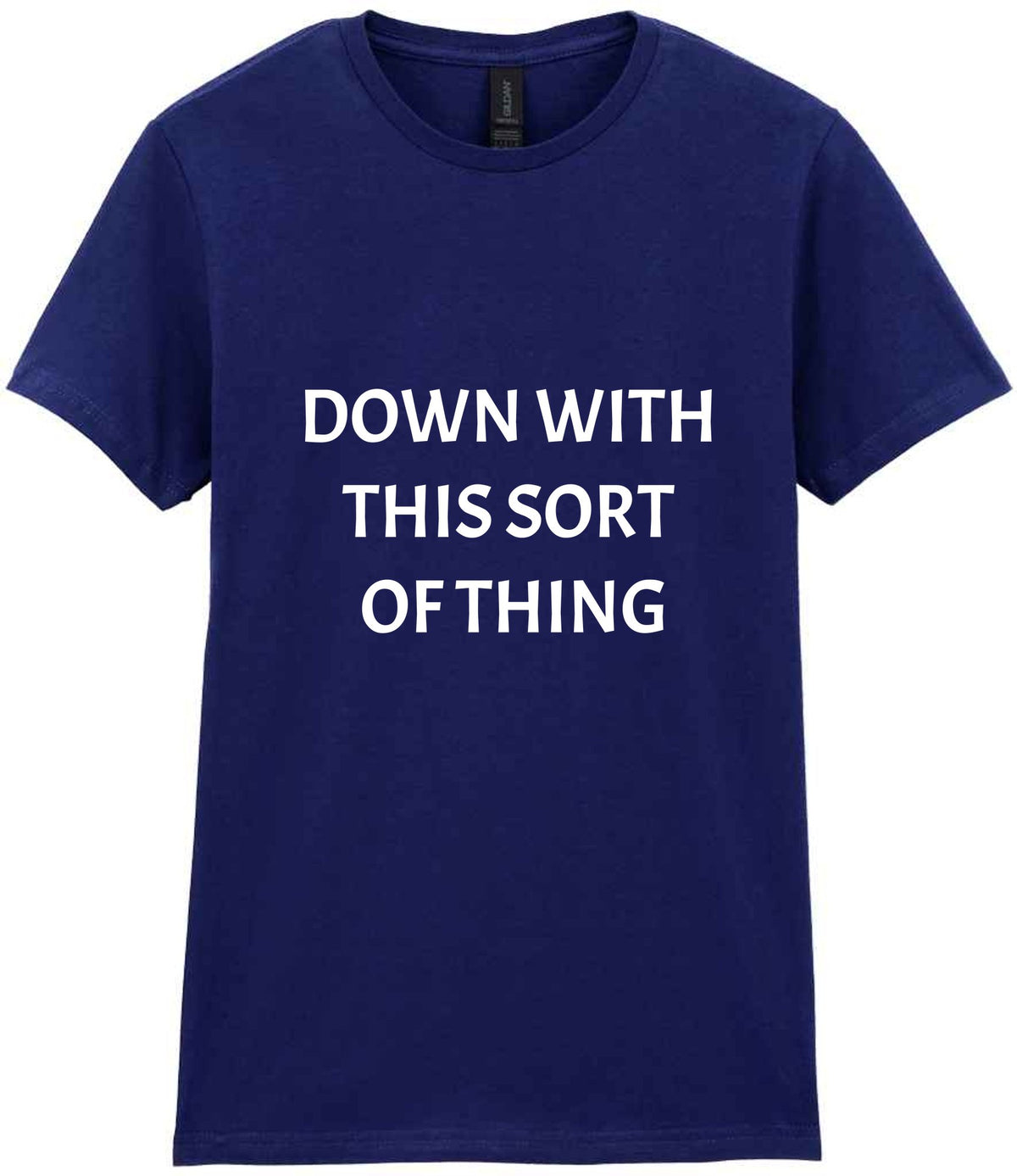 Down with This Sort of Thing t-shirt in navy