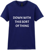 Down with This Sort of Thing t-shirt in navy