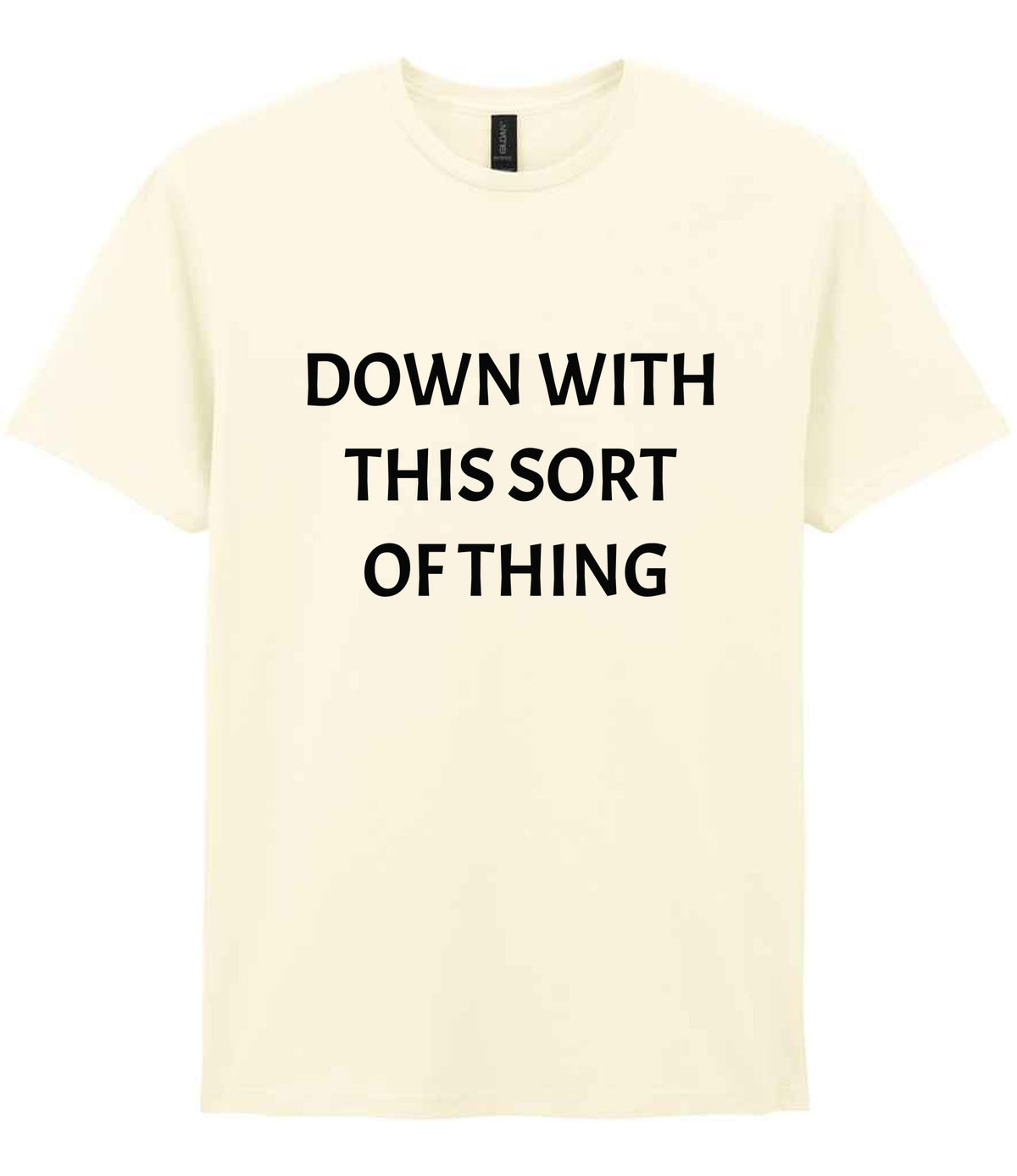Down with This Sort of Thing t-shirt in off white