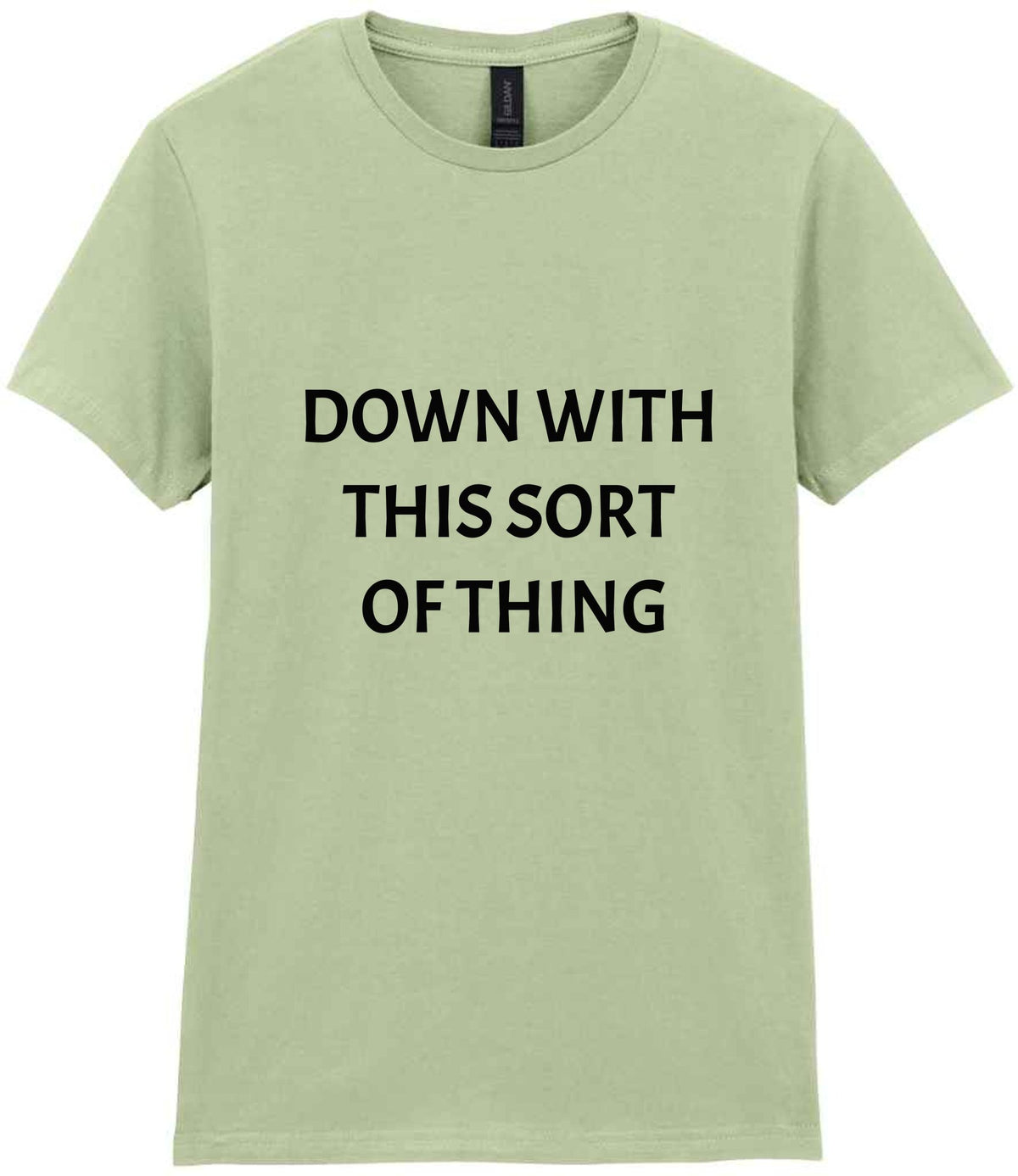 Down with This Sort of Thing t-shirt in pistachio
