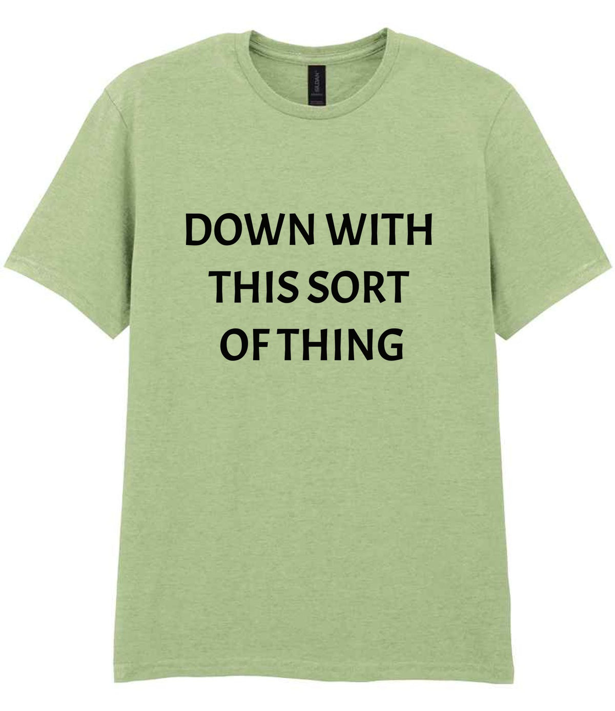 Down with This Sort of Thing t-shirt in pistachio