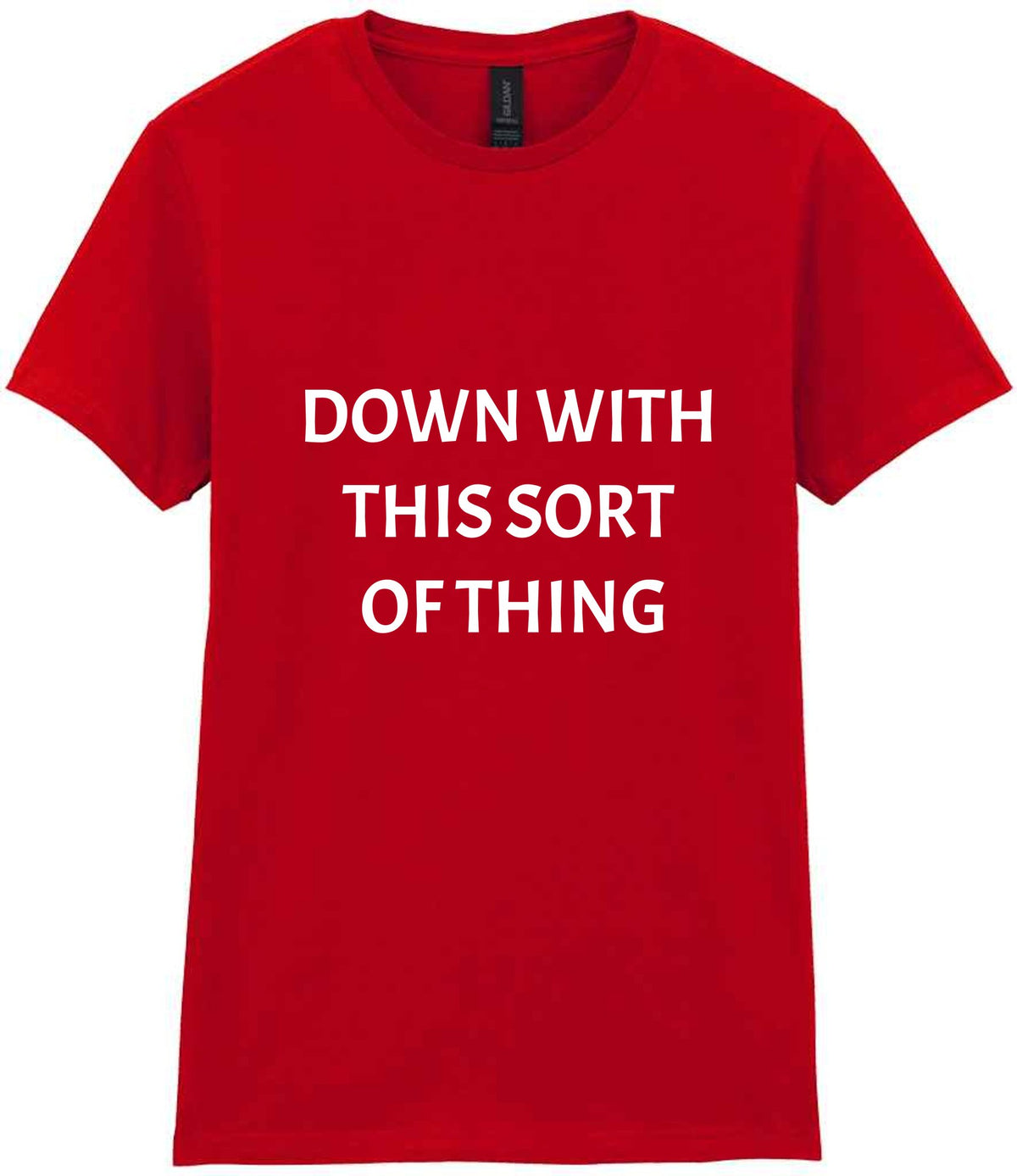 Down with This Sort of Thing t-shirt in red