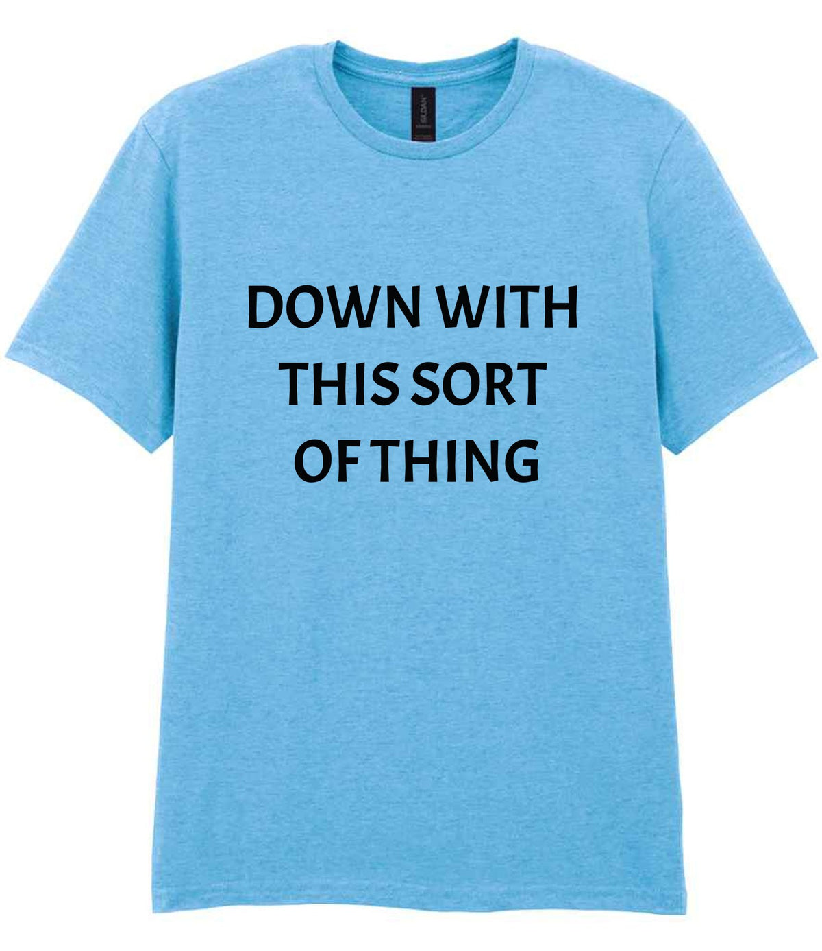Down with This Sort of Thing t-shirt in sky blue