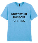 Down with This Sort of Thing t-shirt in sky blue