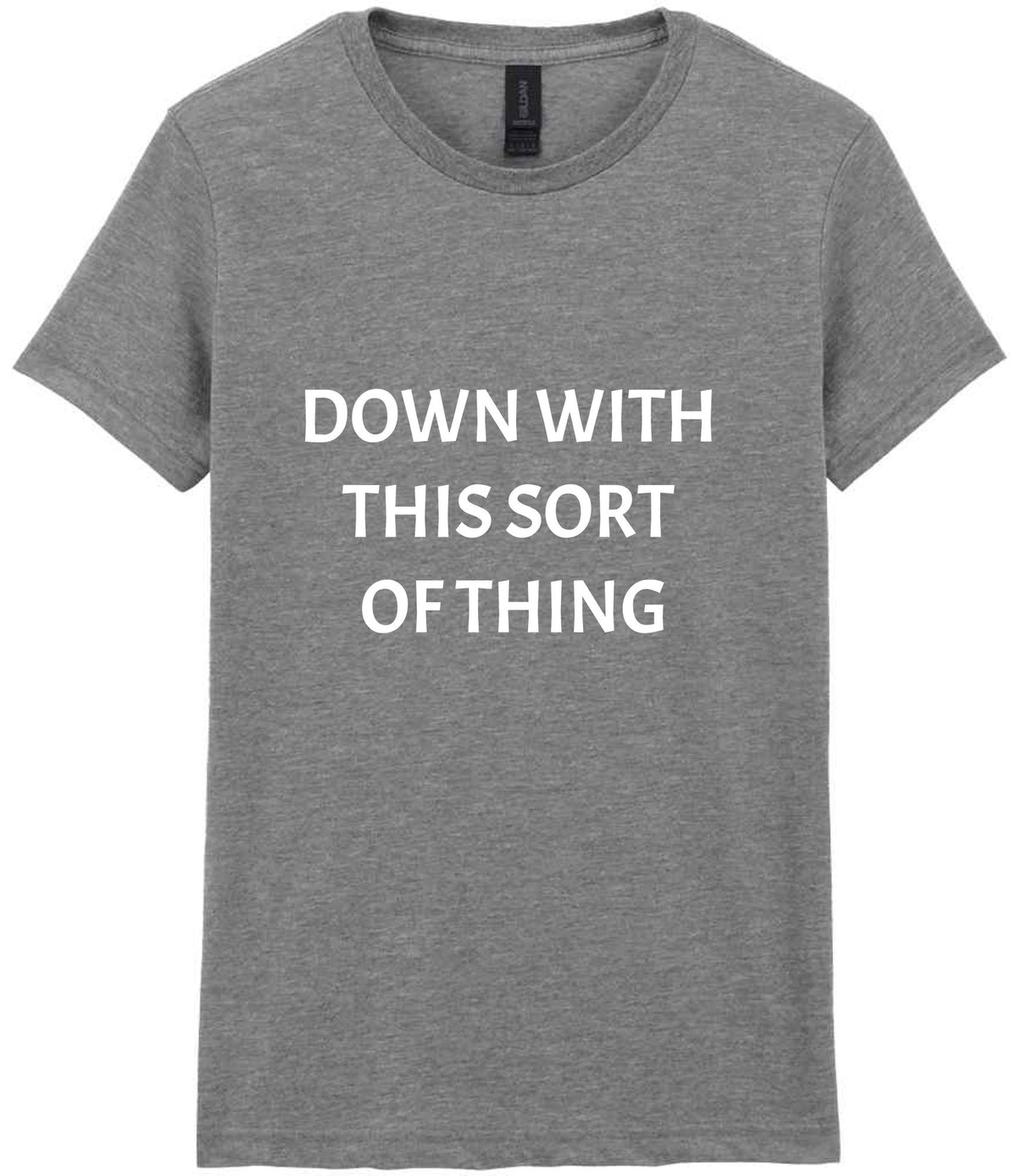 Down with This Sort of Thing t-shirt in sport grey