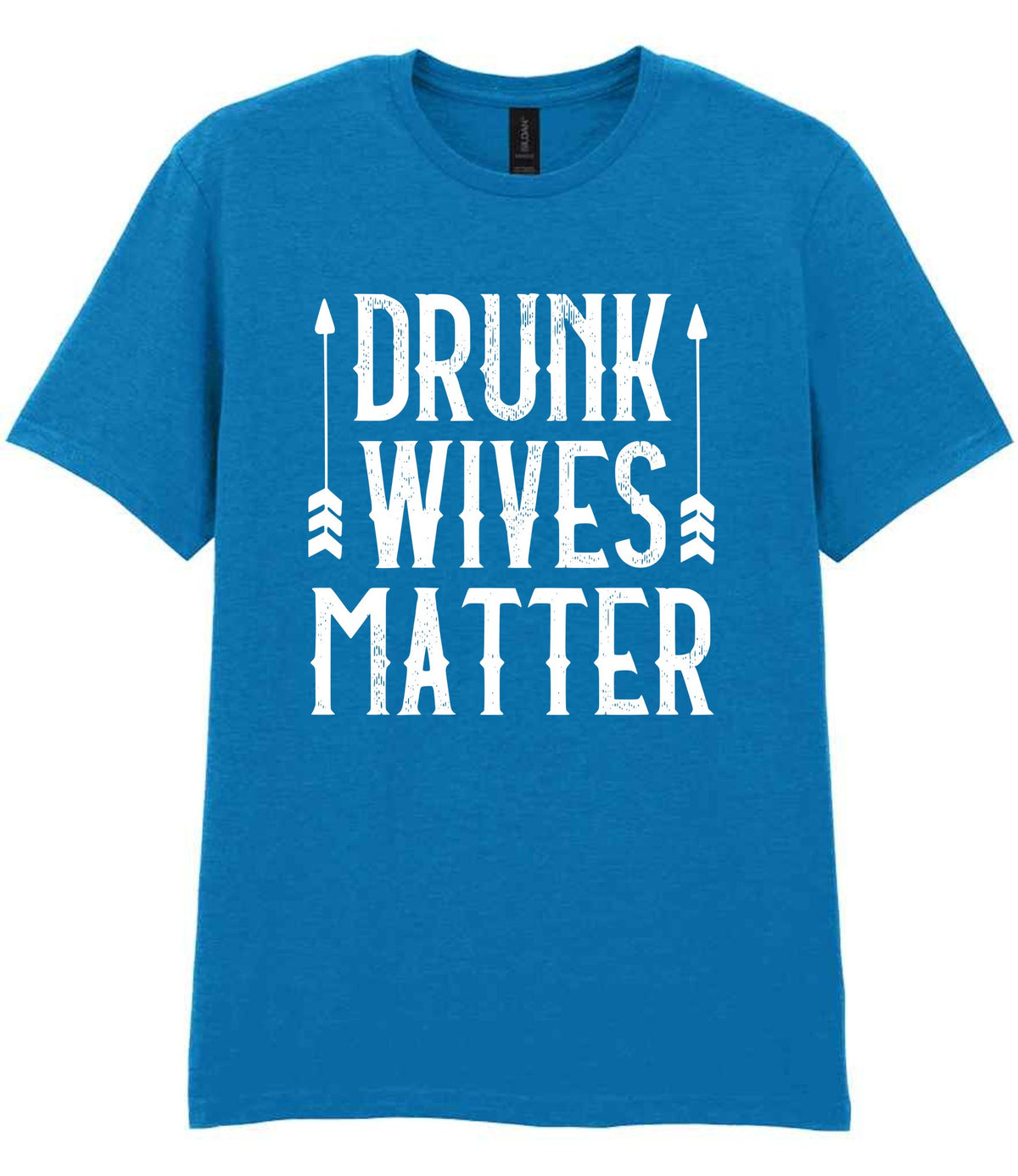 Drunk Wives Matter t-shirt in sapphire blue