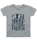 Eat Sleep BE CUTE Repeat t-shirt in heather grey