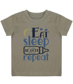 Eat Sleep BE CUTE Repeat t-shirt in khaki