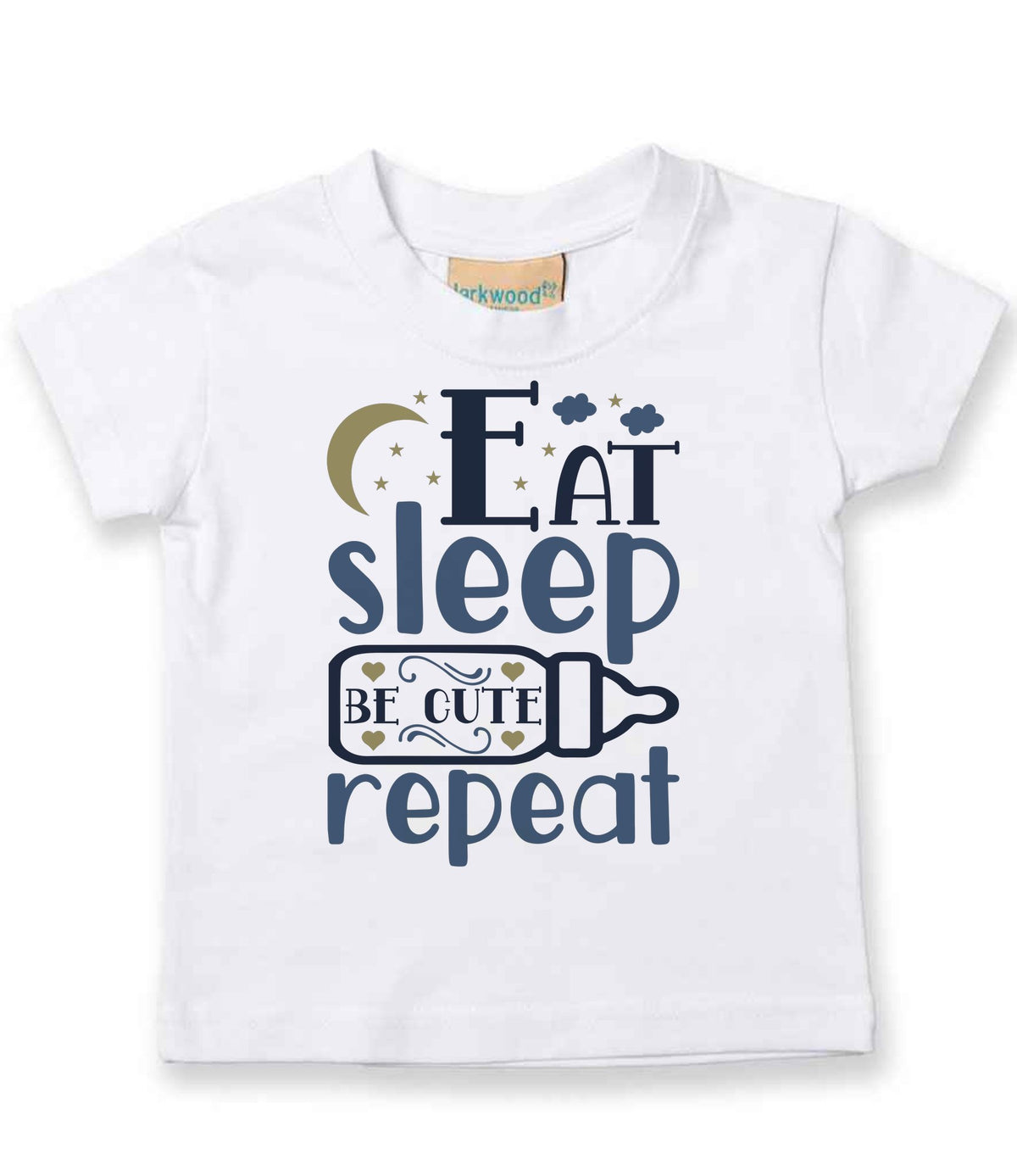 Eat Sleep BE CUTE Repeat t-shirt in white