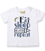 Eat Sleep BE CUTE Repeat t-shirt in white