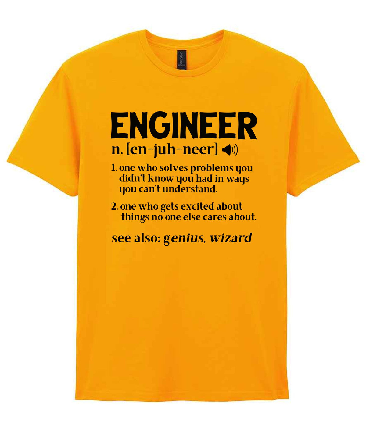 Engineer Definition t-shirt in gold