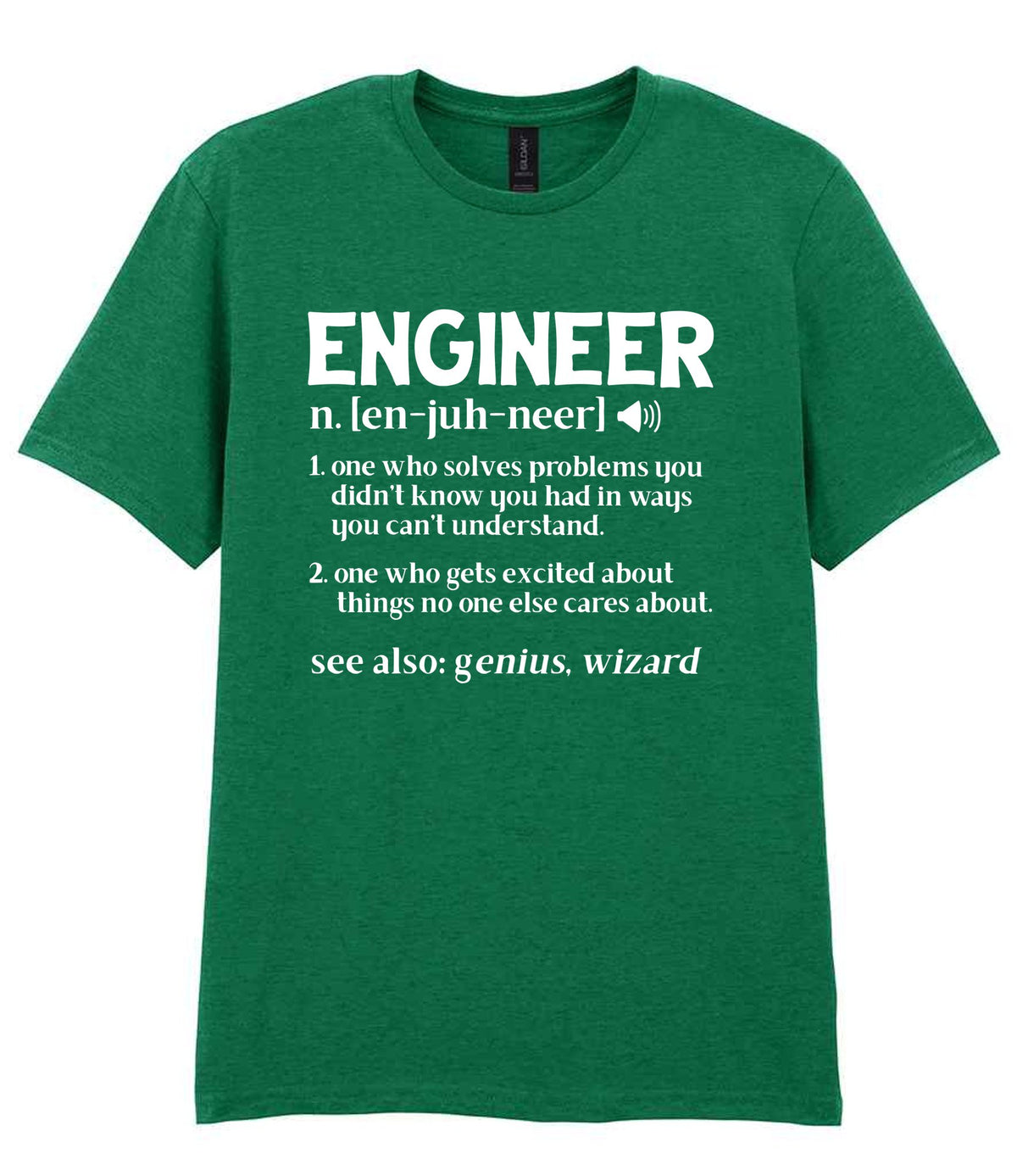 Engineer Definition t-shirt in kelly green