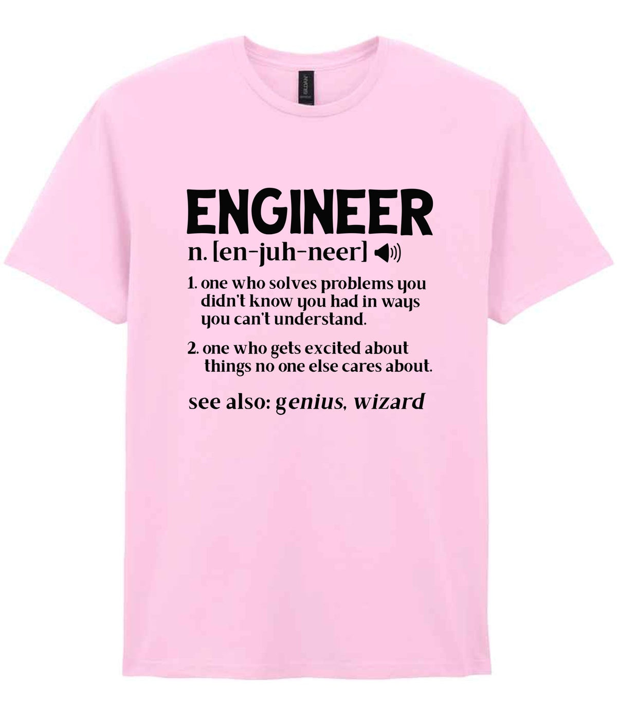 Engineer Definition t-shirt in light pink