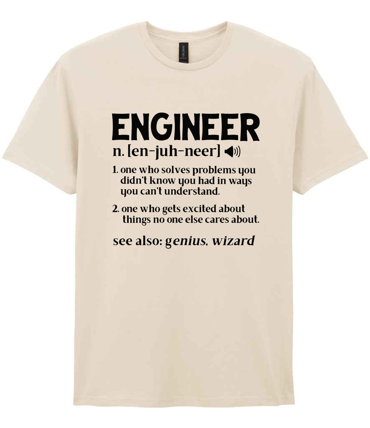 Engineer Definition t-shirt in natural