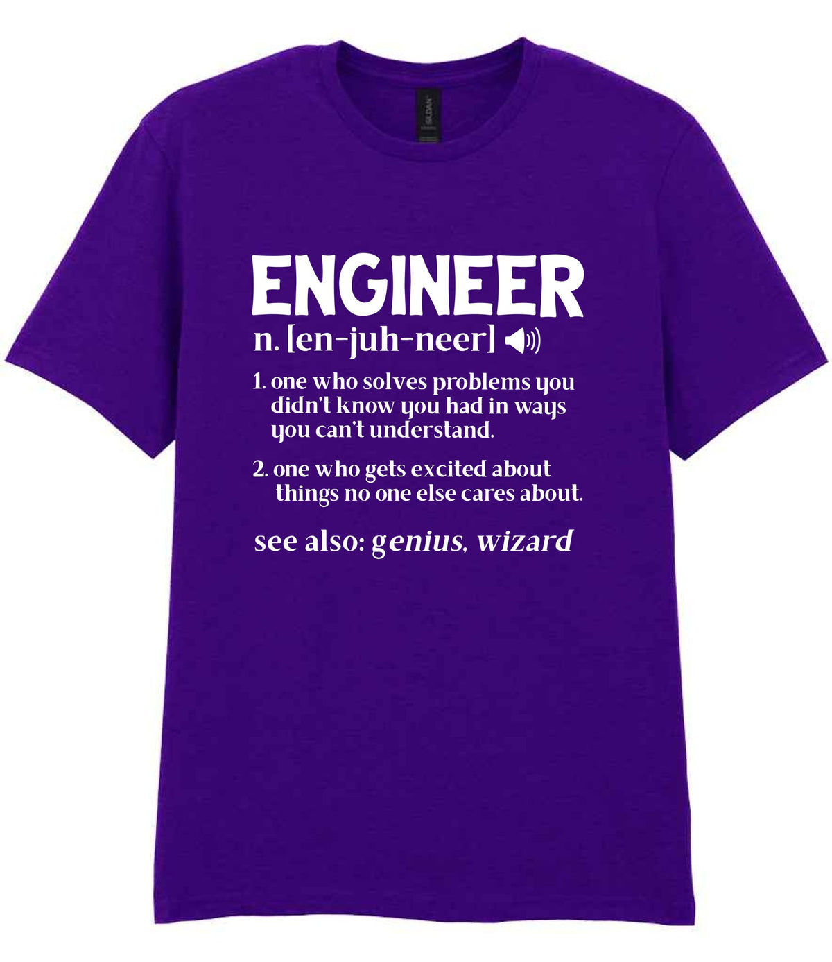 Engineer Definition t-shirt in purple