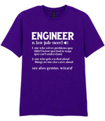 Engineer Definition t-shirt in purple